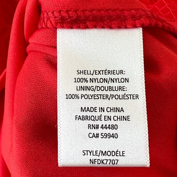 Love Fire One Shoulder Red Floral Lace Mini Dress Side Medium NWT - Picture 7 of 11